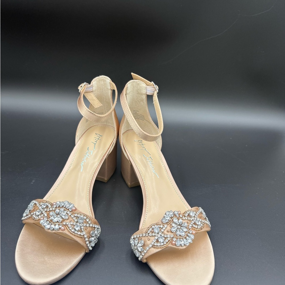 Betsey Johnson Women's Mel Block Heel Evening Sandals , Size 7.5